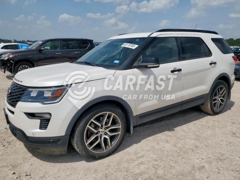 2018 Ford Explorer s 3.5 SPORT WHITE Lot 65178765 Vin 1FM5K8GT9JGB01640