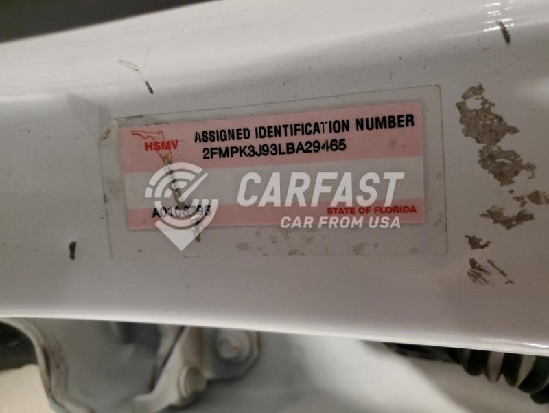 2020 Ford Edge 2.0 Sel White Lot 91088765 Vin 2FMPK3J93LBA29465