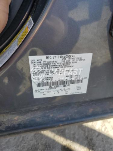 2020 Ford Ecosport 1.0 CHARCOAL Lot 92814395 Vin MAJ3S2FE7LC388505