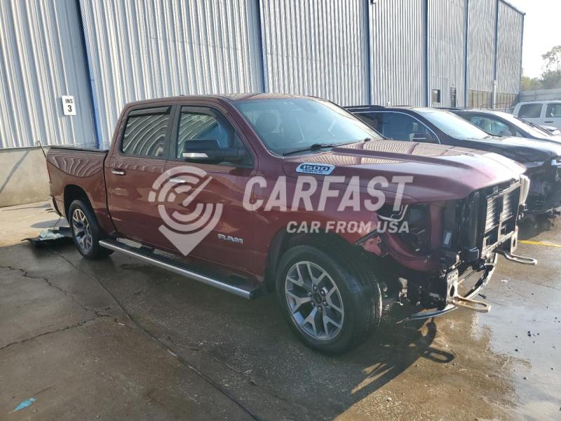 2019 Ram 1500 5.7 BIG HORN LONE STAR MAROON Lot 80673195 Vin 1C6SRFFTXKN589302