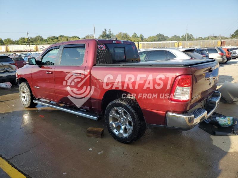 2019 Ram 1500 5.7 BIG HORN LONE STAR MAROON Lot 80673195 Vin 1C6SRFFTXKN589302