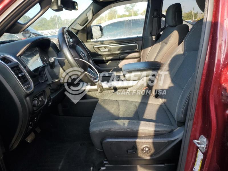 2019 Ram 1500 5.7 BIG HORN LONE STAR MAROON Lot 80673195 Vin 1C6SRFFTXKN589302