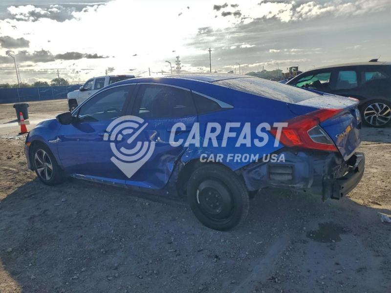 2019 Honda Civic 2.0 Lx blue Lot 95370905 Vin 19XFC2F66KE035595