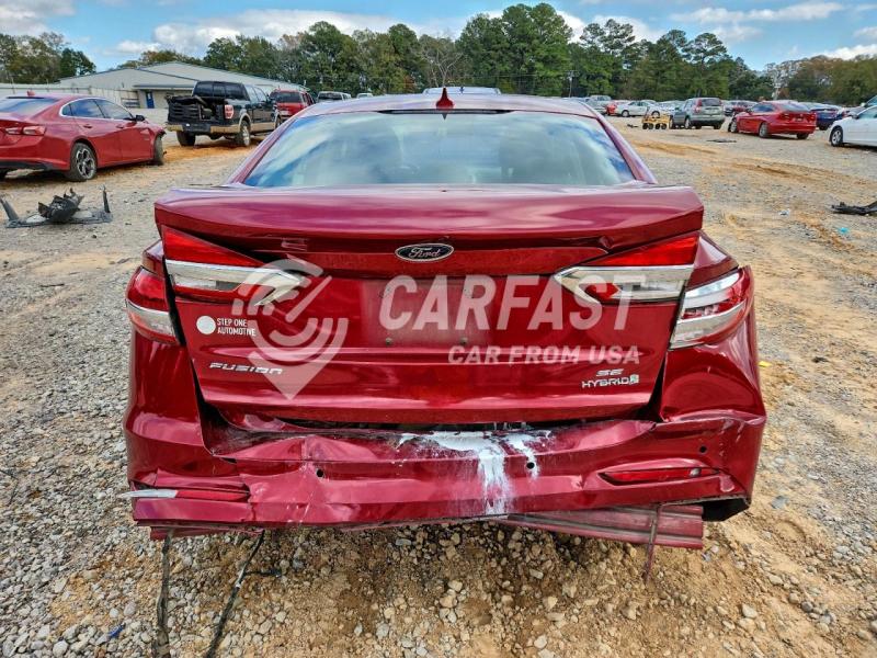 2019 Ford Fusion 2.0 Se Red Lot 96213925 Vin 3FA6P0LU4KR242559