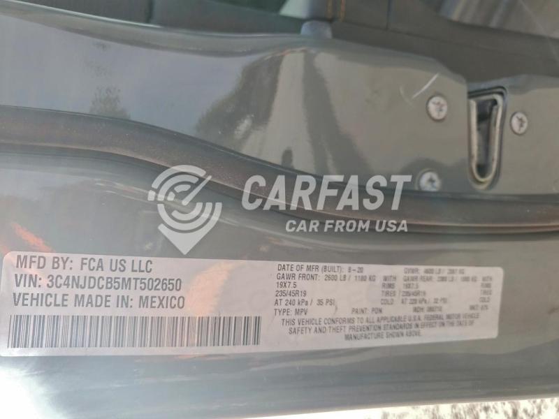 2021 Jeep Compass 2.4 Limited grey Lot 97372105 Vin 3C4NJDCB5MT502650