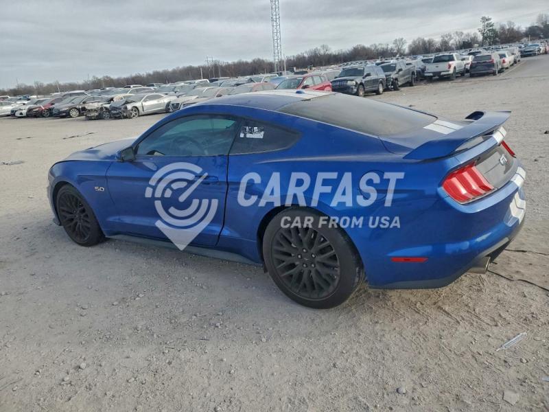 2018 Ford Mustang 5.0 Gt Blue Lot 96609575 Vin 1FA6P8CF0J5103532