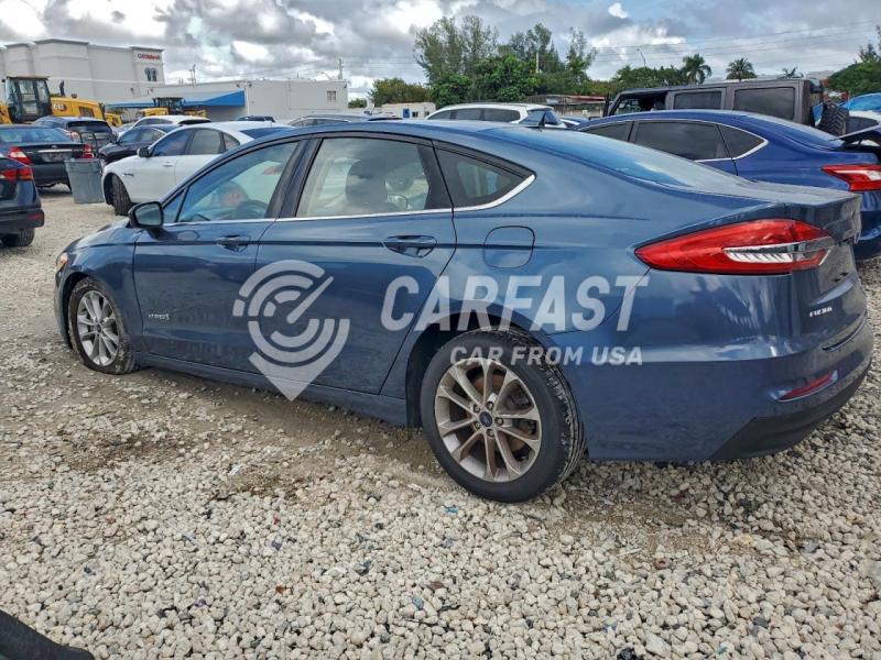 2019 Ford Fusion 2.0 Se blue Lot 97524545 Vin 3FA6P0LUXKR106954