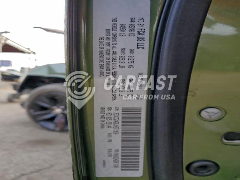 2018 Dodge Challenger 3.6 Sxt green Lot 96756035 Vin 2C3CDZAG6JH271910