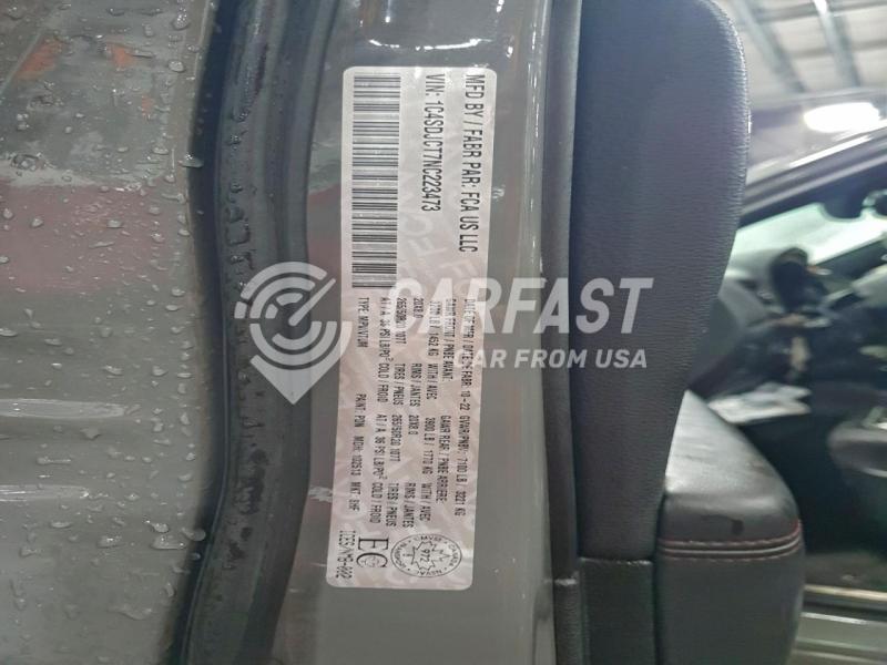 1C4SDJCT7NC223473 2022 Dodge Durango 5.7 R/T grey