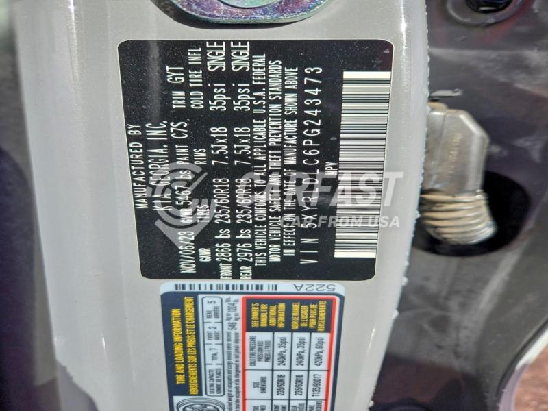 5XYRLDLC6PG243473 2023 Kia Sorento 2.5 X-LINE S GRAY