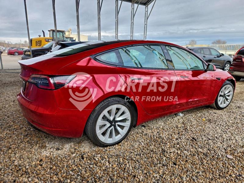 2022 Tesla Model 3 Red Lot 99578565 Vin 5YJ3E1EA2NF288764