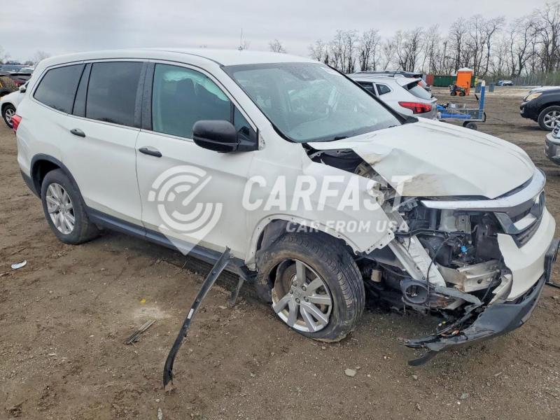 2021 Honda Pilot 3.5 Lx White Lot 47911716 Vin 5FNYF6H12MB012806