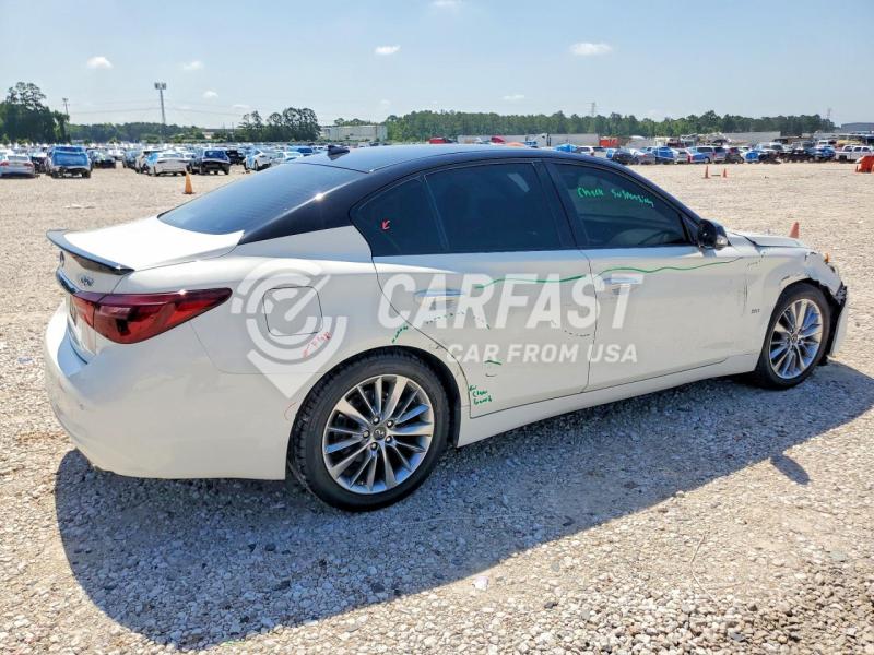 2018 Infiniti Q50 3.0 3.0T Luxe white Lot 55362886 Vin JN1EV7AP5JM363256