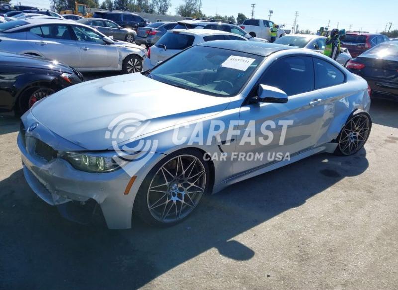 2018 BMW M4 3.0 Silver Lot 111041657531 Vin WBS4Y9C5XJAC87537