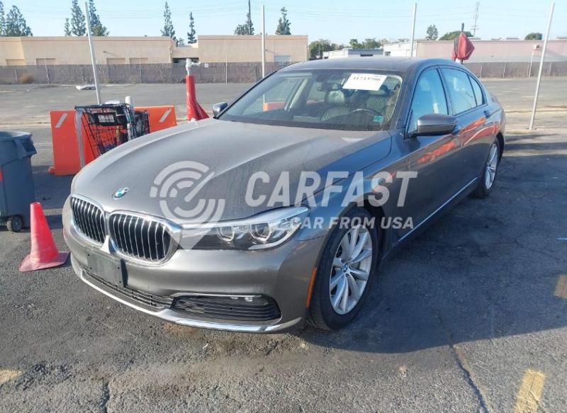 2018 BMW 740i 3.0 Gray Lot 111041733790 Vin WBA7E2C55JB214987
