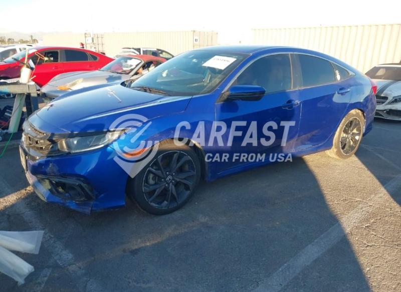 2019 Honda Civic 2.0 Sport blue Lot 111043851896 Vin 19XFC2F89KE204879