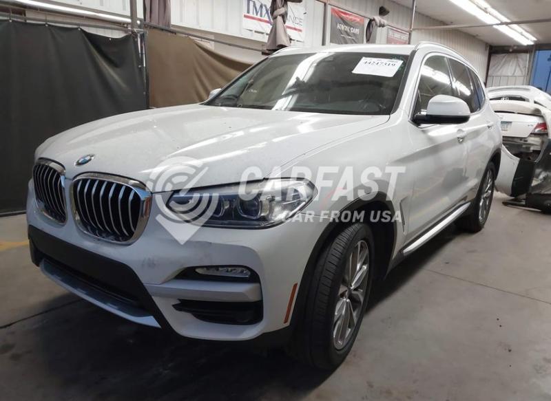 2019 BMW X3 2.0 white Lot 111044247319 Vin 5UXTR7C53KLR45091