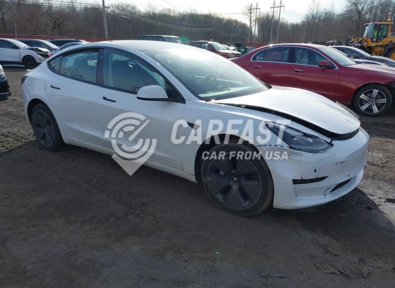 2021 Tesla Model 3 Long Range Dual Motor All-Wheel Drive white Lot 111044476796 Vin 5YJ3E1EB4MF048400