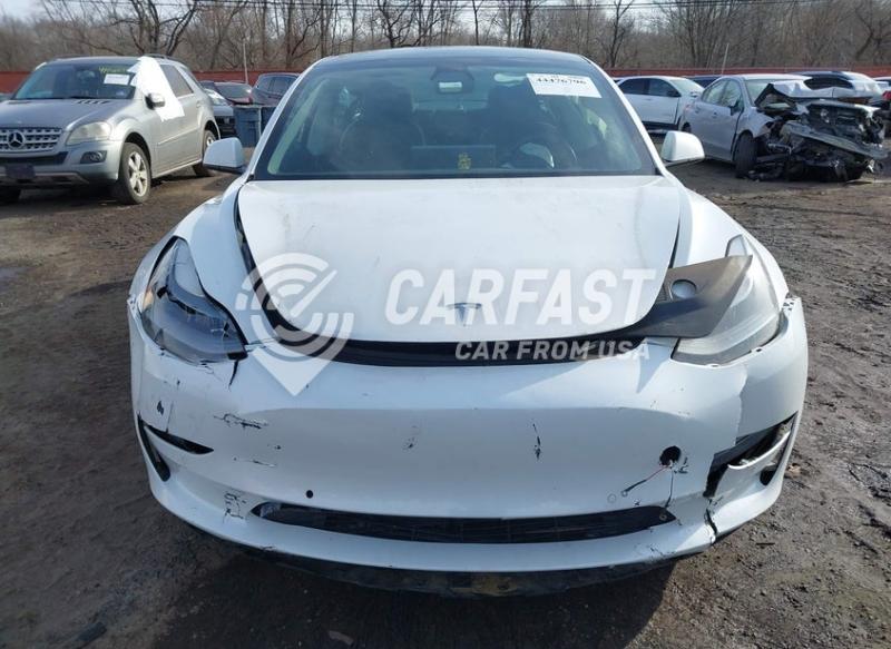 2021 Tesla Model 3 Long Range Dual Motor All-Wheel Drive white Lot 111044476796 Vin 5YJ3E1EB4MF048400