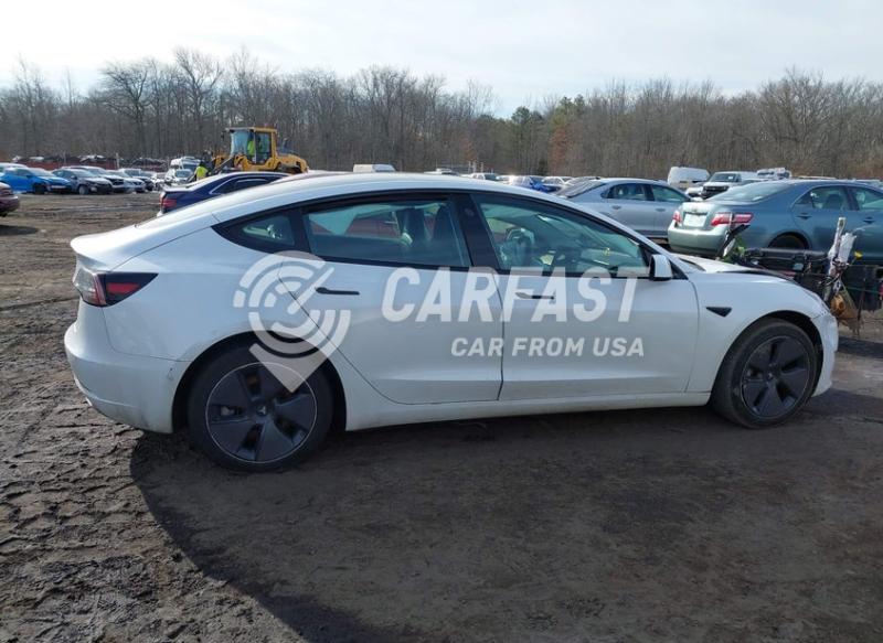 2021 Tesla Model 3 Long Range Dual Motor All-Wheel Drive white Lot 111044476796 Vin 5YJ3E1EB4MF048400