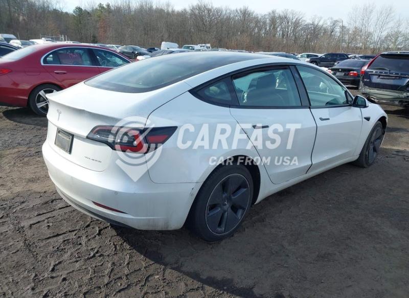 2021 Tesla Model 3 Long Range Dual Motor All-Wheel Drive white Lot 111044476796 Vin 5YJ3E1EB4MF048400