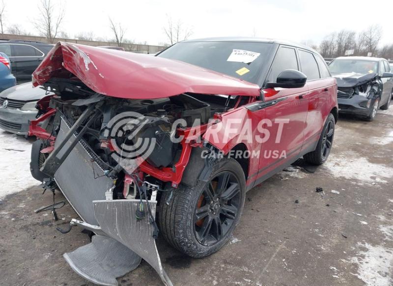2022 Land rover Range rover velar 2.0 P250 S red Lot 111044025301 Vin SALYJ2EX1NA347316