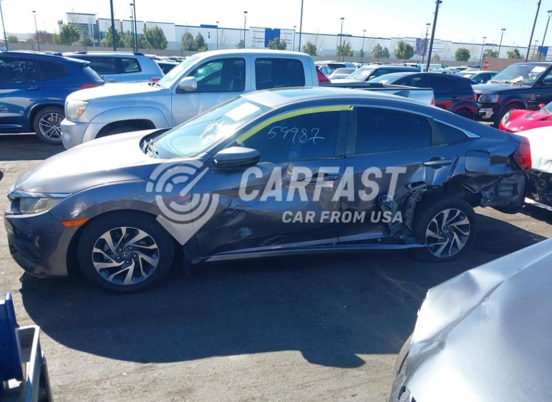 2017 Honda Civic 2.0 Ex grey Lot 111044359987 Vin 19XFC2F71HE213947
