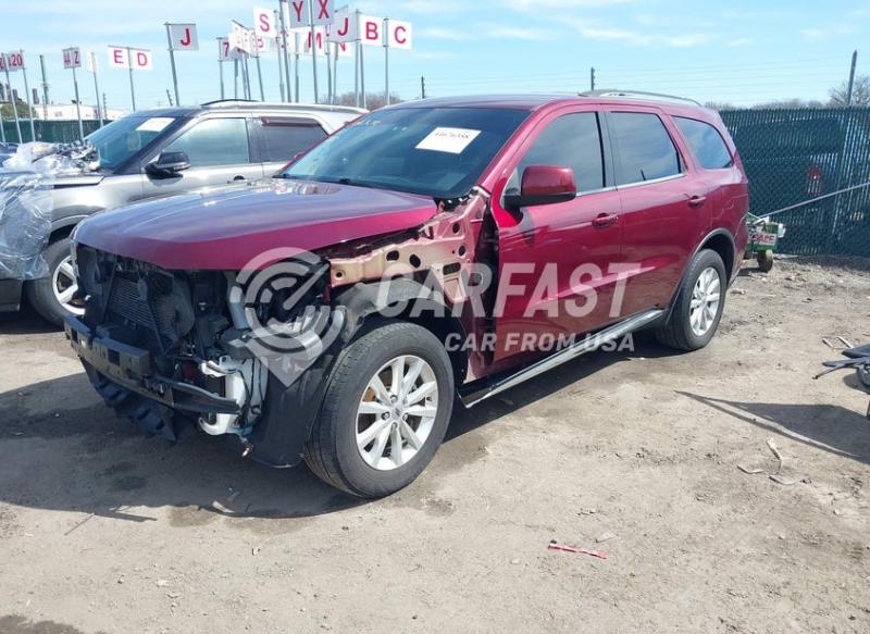2020 Dodge Durango 3.6 Sxt Plus Awd red Lot 111044676358 Vin 1C4RDJAG8LC376851