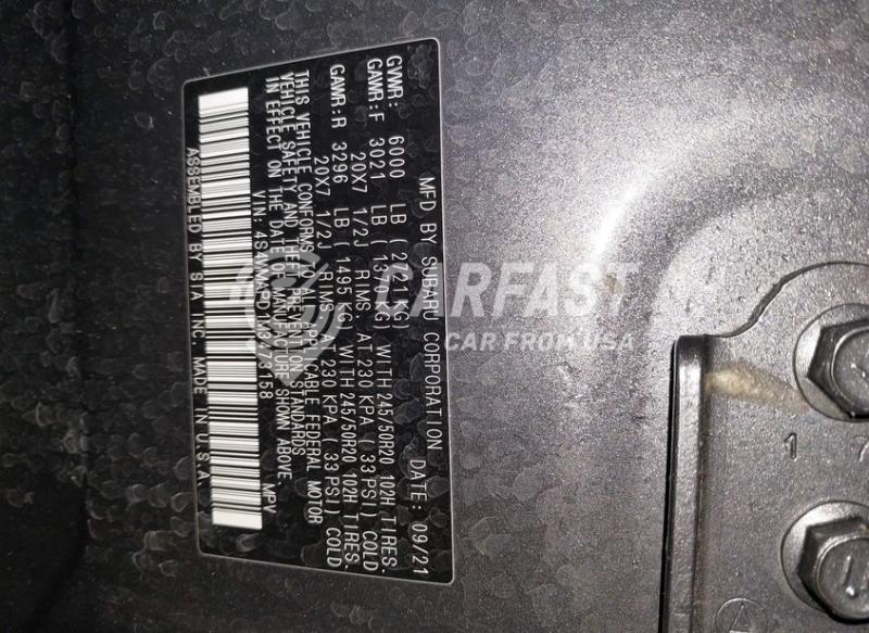 4S4WMAPD1M3473158 2021 Subaru Ascent 2.4 Limited grey