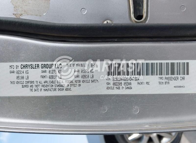 2014 Dodge Charger 3.6 Sxt grey Lot 111044906484 Vin 2C3CDXHG2EH347364