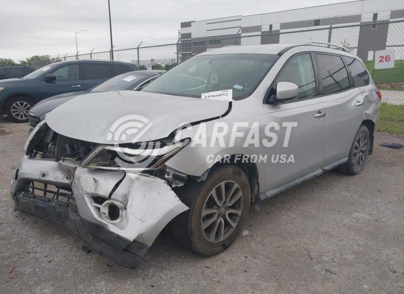 2015 Nissan Pathfinder 3.5 Sv silver Lot 111044966052 Vin 5N1AR2MN8FC618097